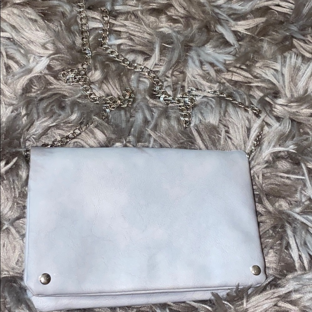 grey clutch/ crossbody